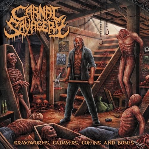 Carnal Savagery - Graveworms Cadavers Coffins And Bones - Vinyl Recor - F72Z-image
