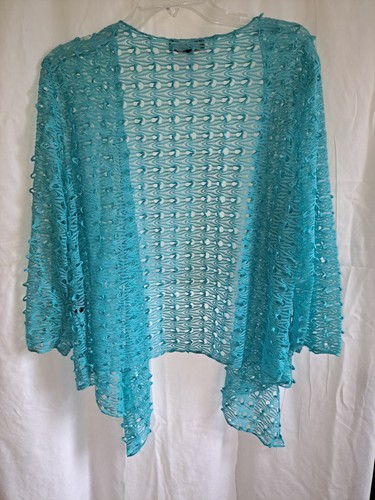 Nuovo con etichetta! Camicia donna taglie forti turchese sopra / taglia 1X - Foto 3 di 3