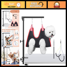 Adjustable Dog Grooming Arm with Clamp Hammock - Foldable 36" Stand for Small/