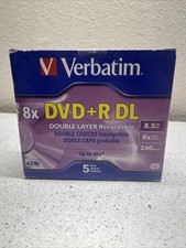 Verbatim DVD R Media, Dual Layer 8.5 GB, 8x Branded, 5 Pack in Jewel Case 95311