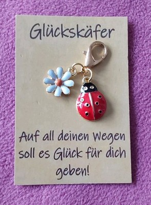 Glücksbringer, Glückskäfer, Schlüsselanhänger, Geschenk, Charme, Accessoire NEU