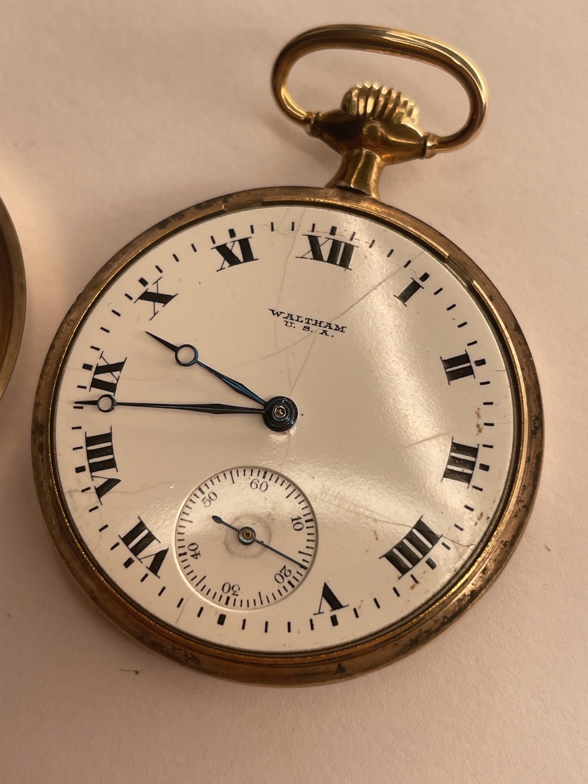 Antique 1919 Waltham Model 1908 620 Pocket Watch Running Ticks GF Case 16s 15j