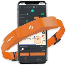 GPS Electric Dog Fence with Free App, Wireless Fence System with Training Collar