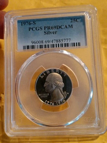 1976 S 25C Silver Washington Quarter Proof PCGS PR69DCAM