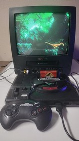 Sega Genesis Model 1 Video Game Console 1601 & Jurasic Park game Tested & Works!