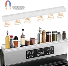 30 Inch Silicone Magnetic Stove Top Shelf, Kitchen over Stove Spice Rack Shelf