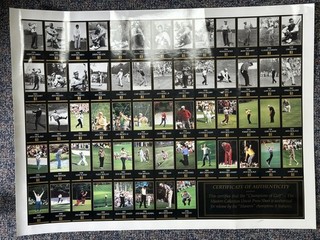 Champions Of Golf Masters Edition UNCUT SHEET Jack Nicklaus Arnold Palmer