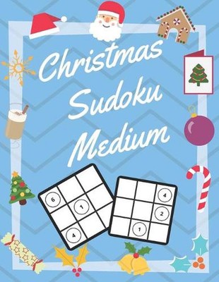 Christmas Sudoku Medium: 100 Pages With Sudokus On Medium Level - Solve And Rela