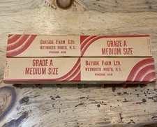Vtg Egg Carton Bayside Farm Ltd Weymouth NS 1950s Grade A Medium Country Decor