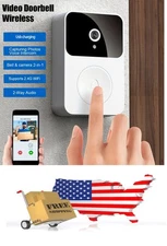 Smart Wireless Video Doorbell – HD Camera, 2-Way Audio, Rechargeable Battery