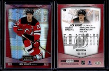 2024-25 O-Pee-Chee Platinum Red Prism #13 Jack Hughes /199