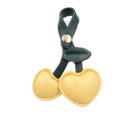 PU Leather Cherrys Keyring Bag Ornament With Multiple Color