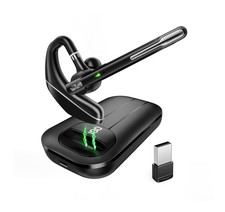 Bluetooth Headset V5.3, Wireless Earpiece with 1000mAh Case, 96H Talktime