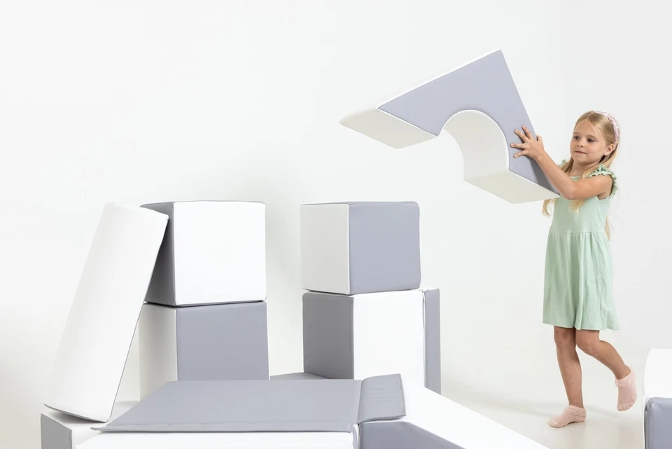 11 Grossbausteine Schaumstoffbausteine Bauklötze Riesenbausteine Schloss-Set - Bild 2 von 4