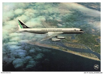 ASVP7-0514-AVIATION - Im Ciel De France - Super dc-8 62 De La Compagnie U