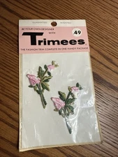 Vintage Trimees Flower Fabric Applique Patch Embellishment