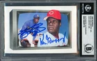 Ken Griffey Jr. & Sr. Signed 1989 Bowman RC 259 (Smudged) Beckett #18629710