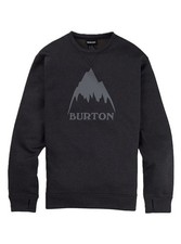 Burton Oak Pullover Crew Men's Sweatshirt, True Black Heather, Medium