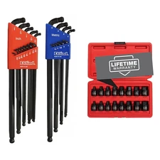 EKLIND 17222 Double-Ball-Hex L-Key Allen Wrench Combo- Extra Long Inch / MM (2 S