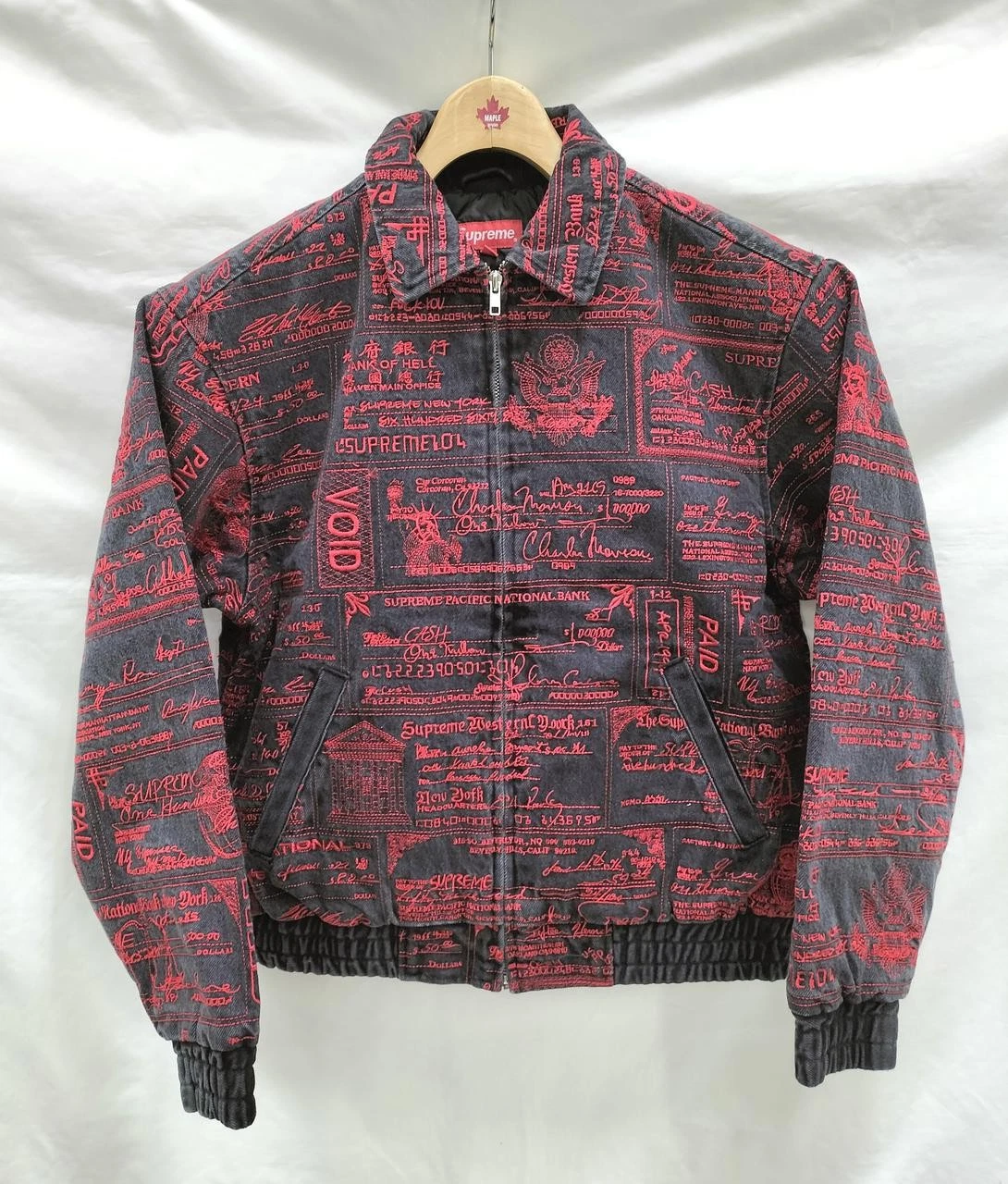 Supreme   Veste en jean brodée à carreaux bon état