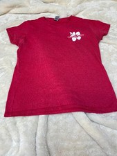 Red Worn Trader Joe's Crew Short Sleeve T Shirt Womens M 100 Cotton