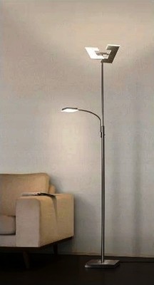 LIVARNO home LED-Deckenfluter mit Lesearm, einstellbare Weißtöne