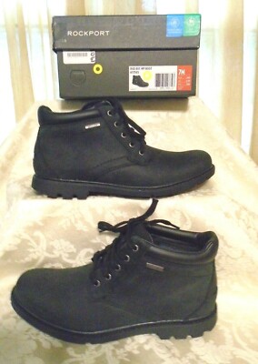 rockport rugged waterproof leather ankle boots