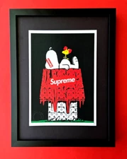 🔥 DEATH NYC Hand Signed Print Framed  16X12in COA " SNOOPY IS SUPREME "