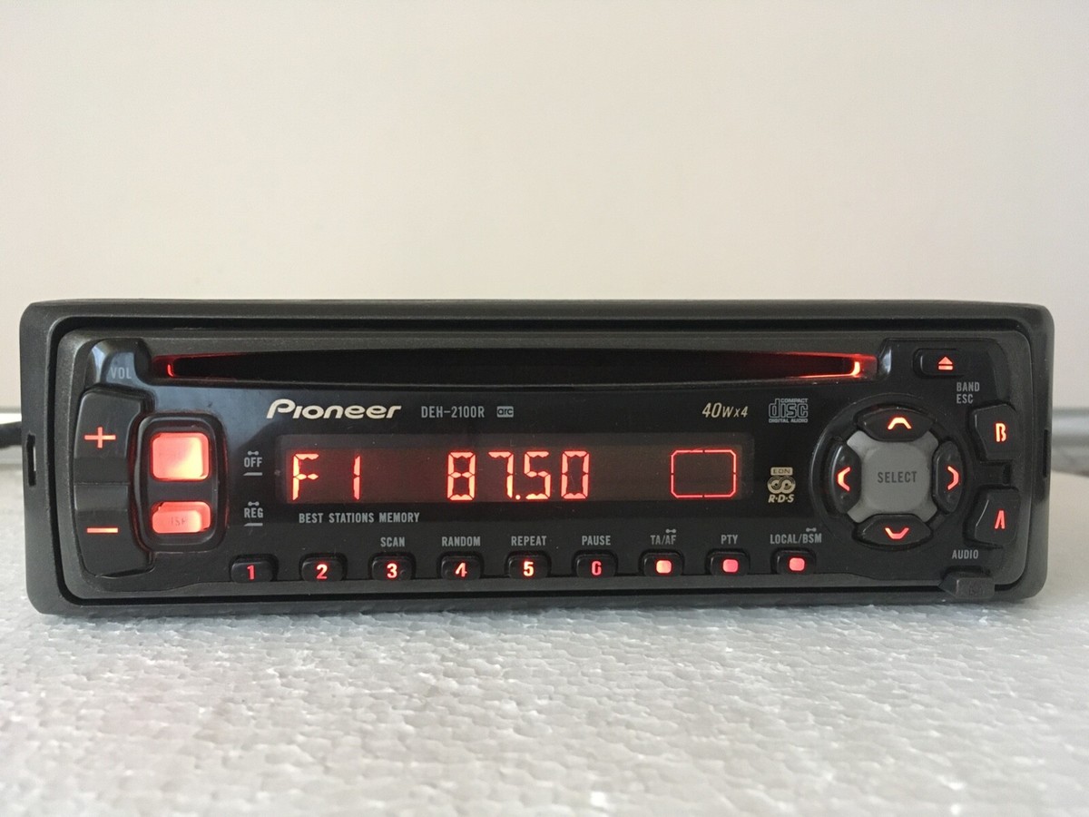 Pioneer DEH-2100R arc car radio audio CD RDS tuner 4 x 40W 4 - 8