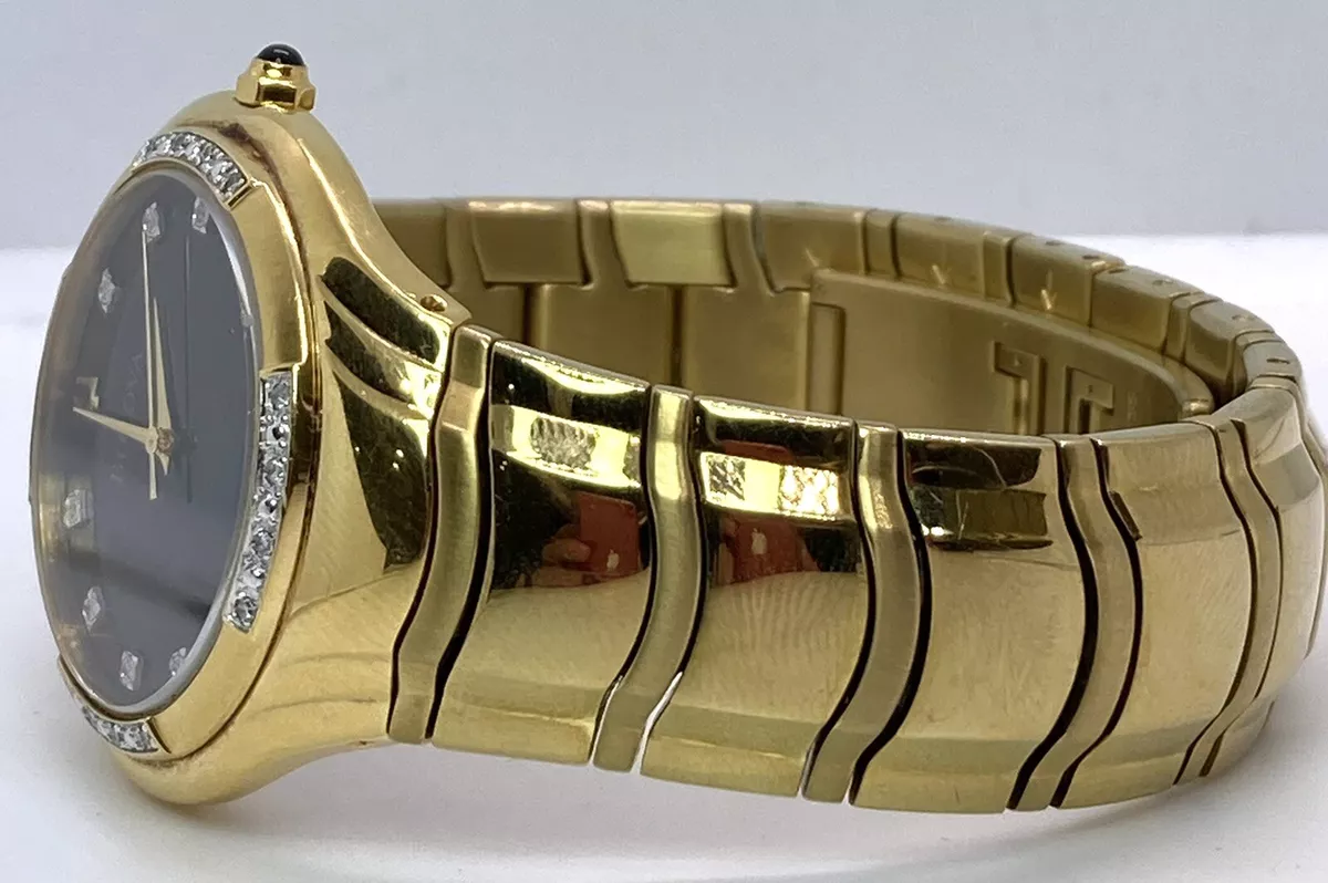 Men s Bulova Gold Plated Diamond Watch eBay