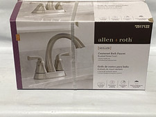 allen roth Mullen Brushed Nickel 2 Handle 4" Centerset Bathroom Faucet