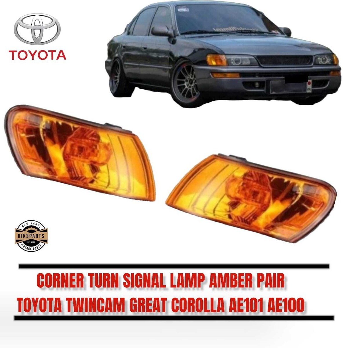 1993-1997 Toyota Corolla AE100 AE101 Corner Lights Turn Signal
