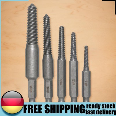 Broken Bolt Extractor Set Thread Bad Screw Stud Remover Power Tool Accessory