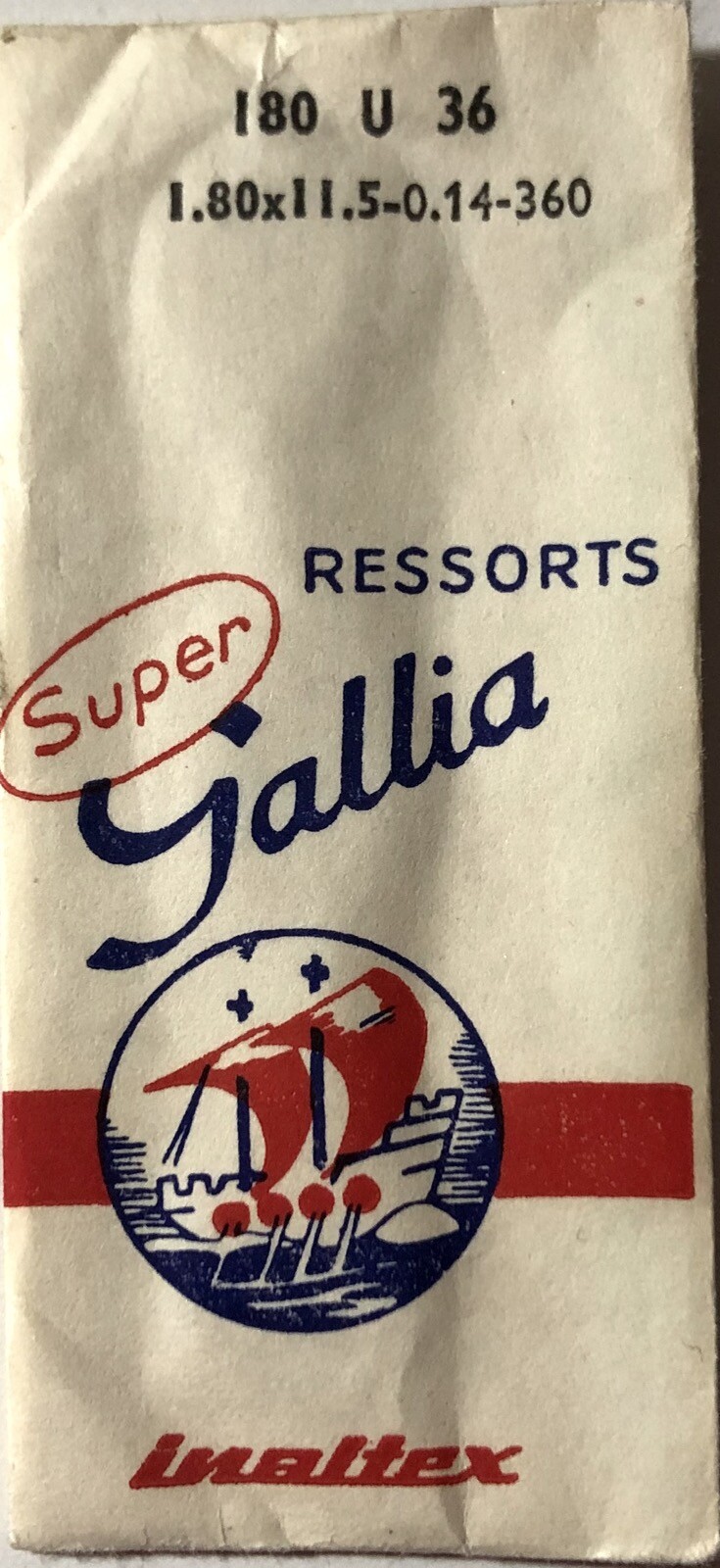 1X Mainspring 1.80x0.14 Ø11.5 Watch 360-180 U36