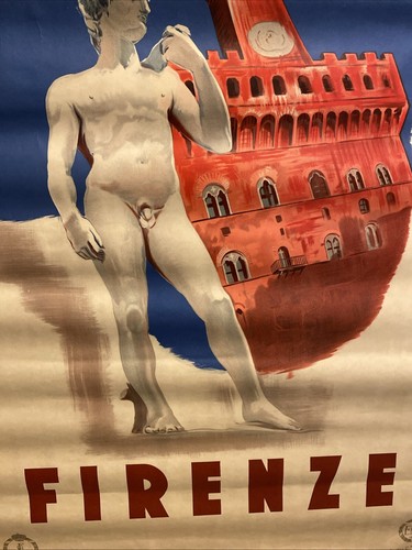 Original Rare Florence 1939 Travel Poster 26 X 38” Enit, Manifesto Firenze - Picture 9 of 10