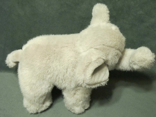 Peluche peluche 12" x 10" vintage 1986 Gund ELEFANTE GRIGIO STILE NASO - Foto 4 di 10
