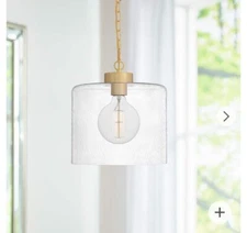 BRAND NEW, NEVER USED Quiozel Abner 12" Wide Aged Brass Mini Pendant