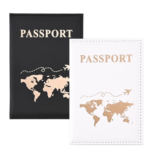 Lot De 2 Protège-Passeport RFID Cuir PU – Pochette Voyage Multifonction Carte Crédit & Billets (Noir + Vert)
