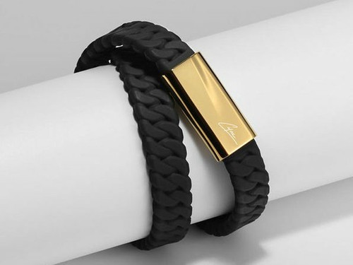 Cuban Lynk Double Loop iPhone Charging Bracelet (Black Shadow, Limited Edition) - 第 1/2 張圖片