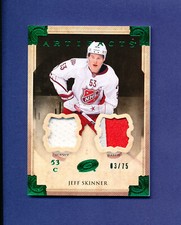 2013 UD HOCKEY ARTIFACTS JEFF SKINNER dual emerald patch /75