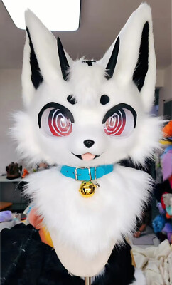 Fursuit Husky Fox Mascot (head) Halloween Party Fur Cosplay Gift 287#