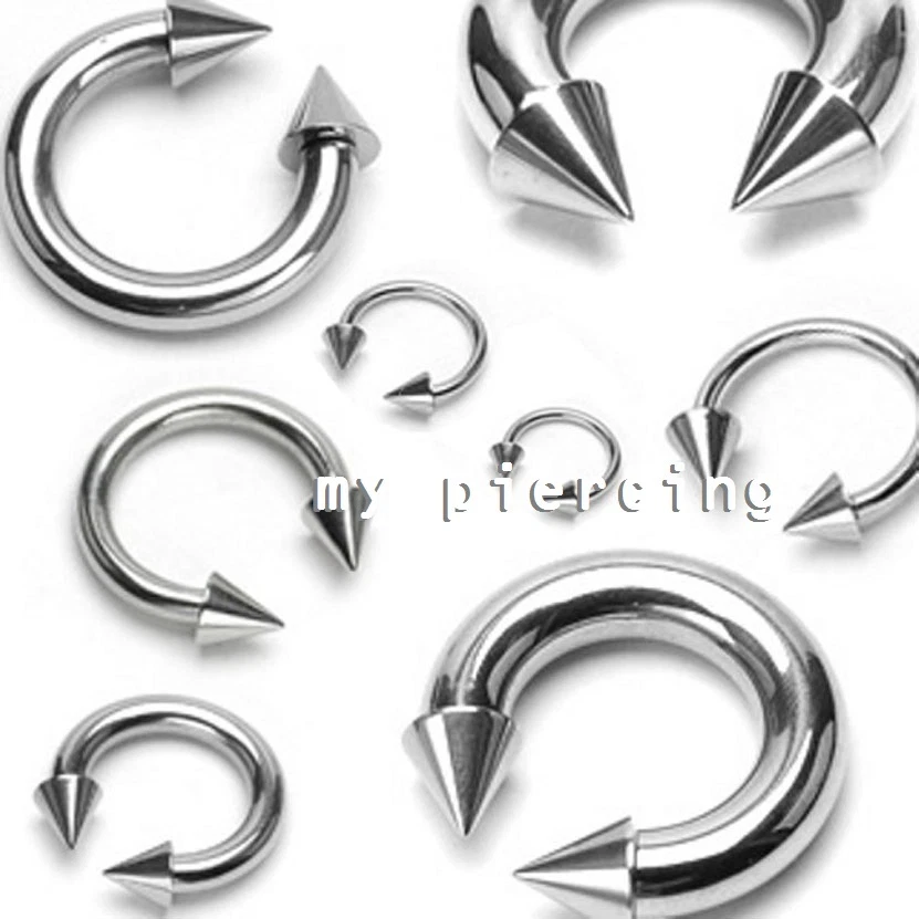 Spiked horseshoe earrings sale