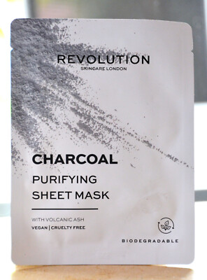 Revolution Charcoal Purifying Sheet Mask Tuchmaske - Neu