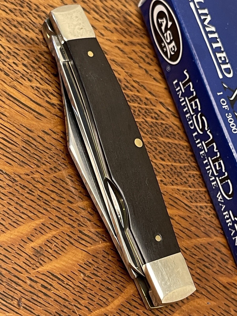 CASE XX SWAP MEET SOUTH GENUINE EBONY WOOD LG MOOSE POCKET KNIFE