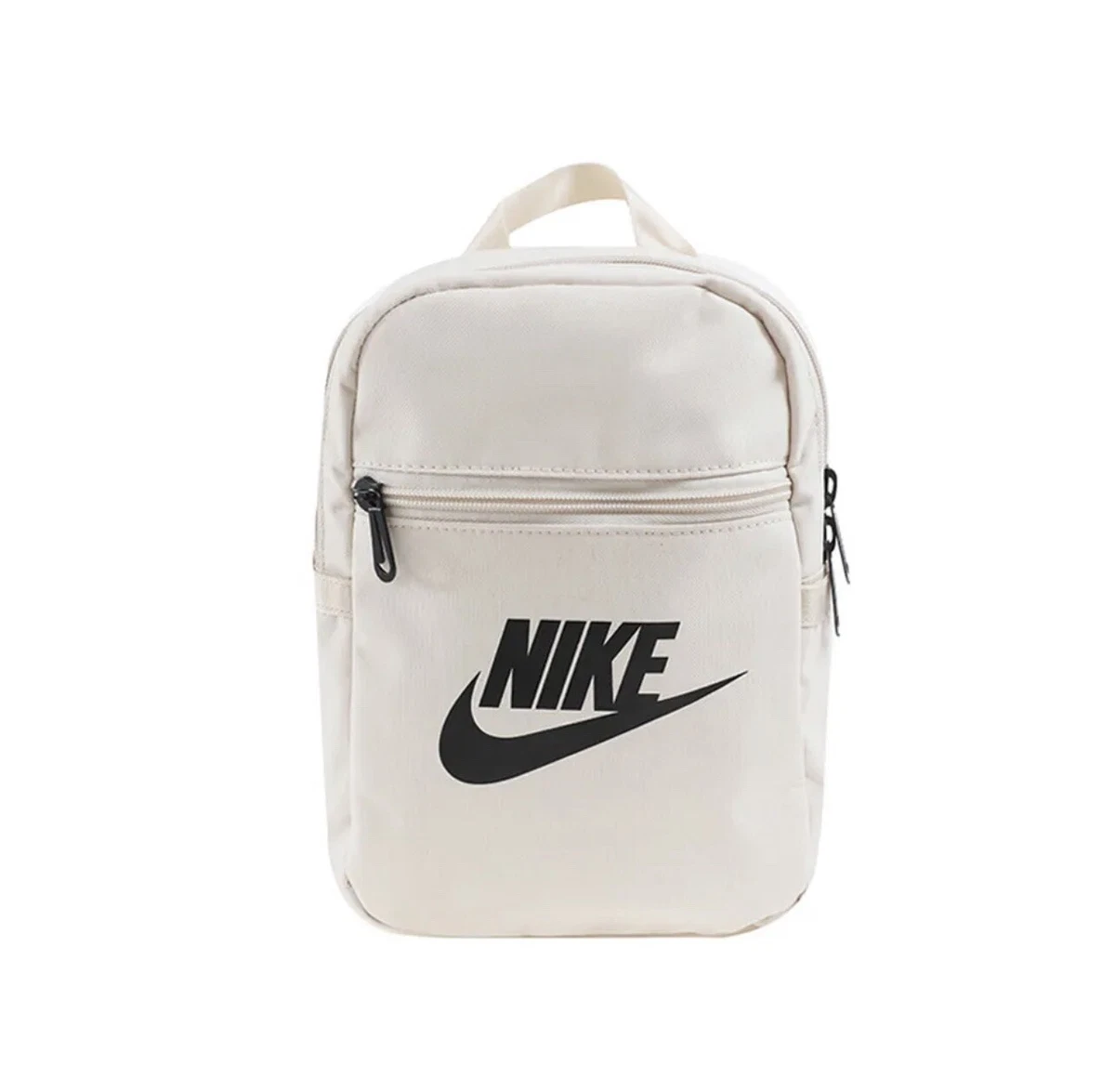 Nike Sportswear Futura 365 Faux Fur Mini Backpack in Black/Black/White