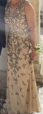 Beige Sequin Dress, Evening, cocktail, Mother of the Bride Groom, UK10