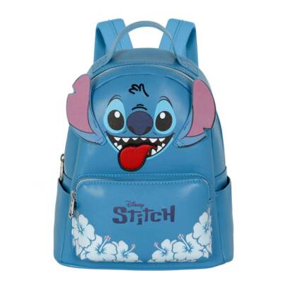 Lilo & Stitch Heady Gesicht mit Blumen Rucksack Disney Fashion Mode Backpack Fan