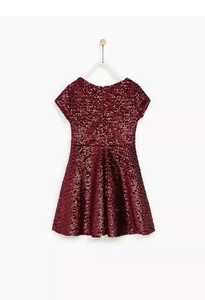 girls red sequin dress
