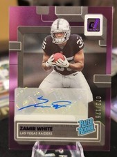 2022 Panini Donruss Clearly Purple Auto #84 Zamir White RC #073/175 Raiders 🔥 