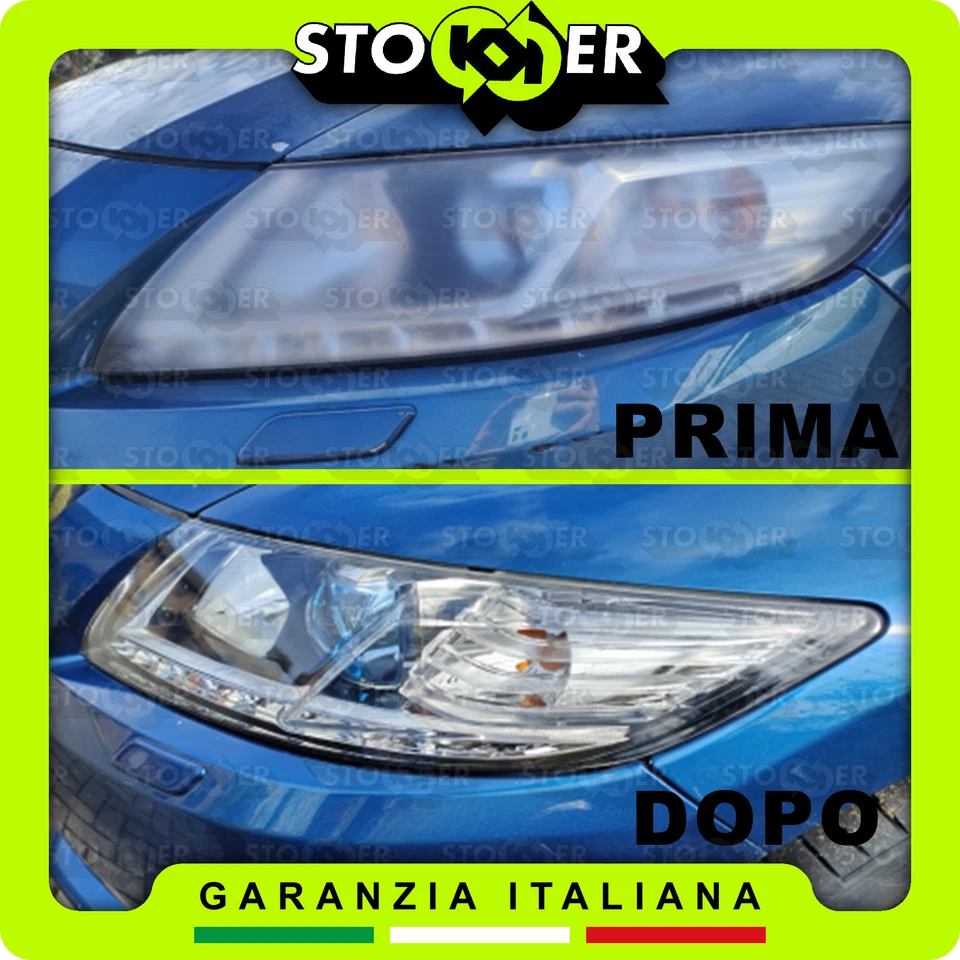 Kit Lucidatura Polimero 800gr Pulizia Rinnova Fari Elimina Graffi Fanali Auto IT - Imagen 4 de 4